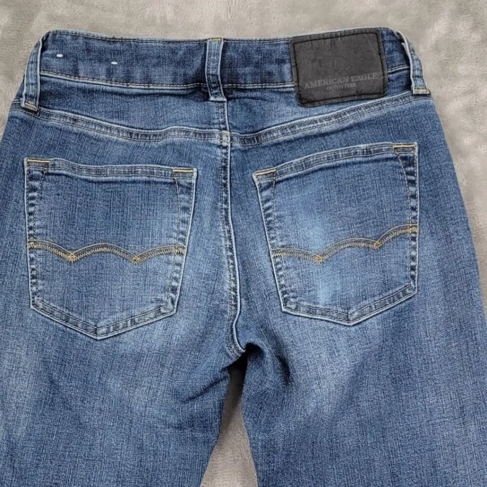 American Eagle Skinny Jeans Mens 26x30 Blue Extreme Flex 4 Medium Wash